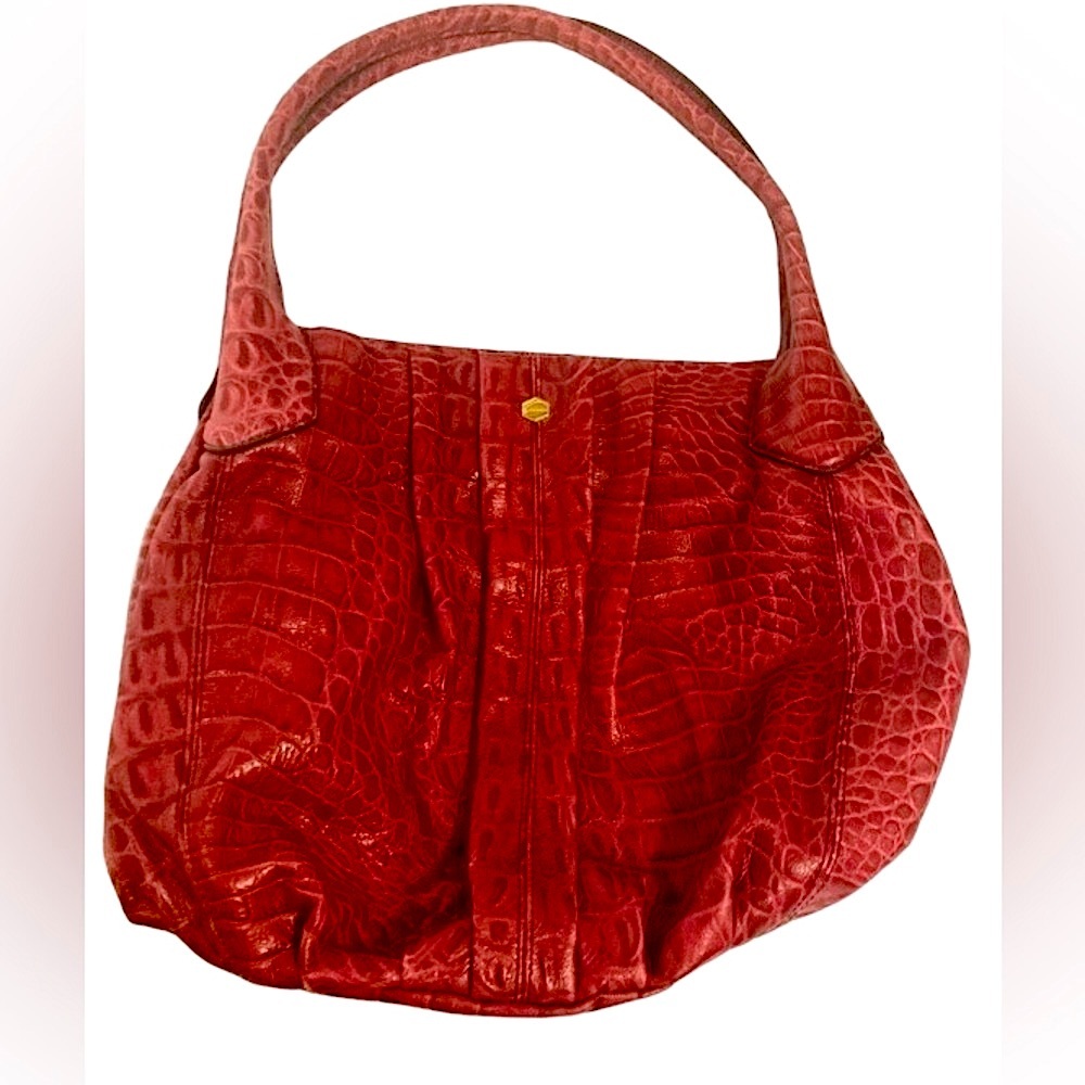 Lodis Pink Croc-Embossed Bag- In GORGEOUS CONDITION! Large and roomy…